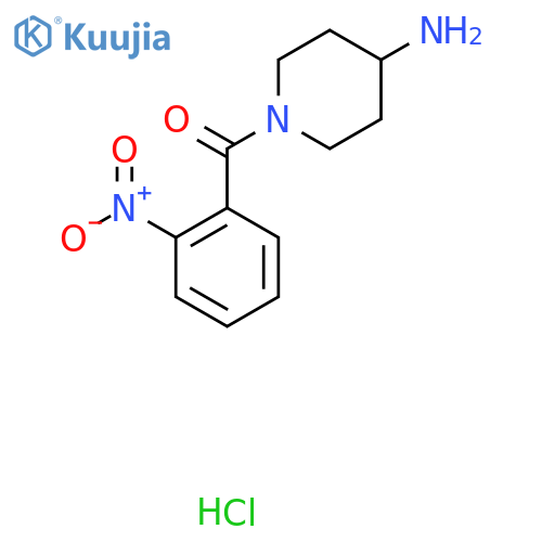 (4-Aminopiperidin-1-yl)(2-nitrophenyl)methanone hydrochloride structure