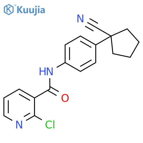 2-Chloro-N-4-(1-cyanocyclopentyl)phenyl-3-pyridinecarboxamide structure
