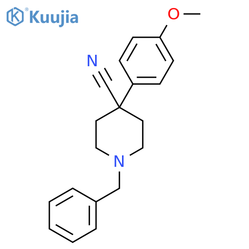 1-Benzyl-4-(4-methoxyphenyl)piperidine-4-carbonitrile structure