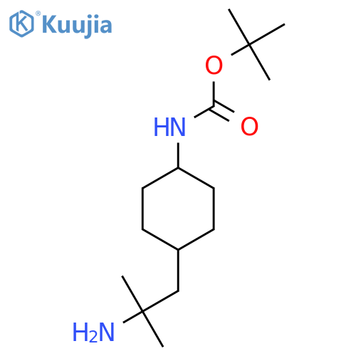 tert-butyl N-4-(2-amino-2-methylpropyl)cyclohexylcarbamate structure