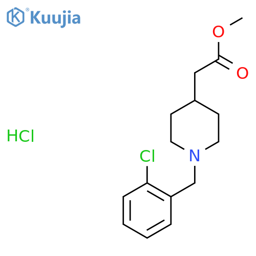 Methyl [1-(2-chlorobenzyl)piperidin-4-yl]acetate hydrochloride structure