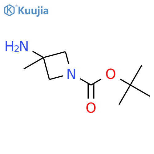Tert-butyl 3-amino-3-methylazetidine-1-carboxylate structure