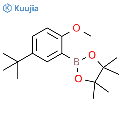 2-(5-(tert-butyl)-2-methoxyphenyl)-4,4,5,5-tetramethyl-1,3,2-dioxaborolane structure