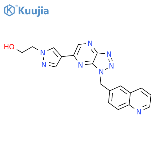 2-{4-[1-(6-quinolinylmethyl)-1h-[1,2,3]triazolo[4,5-b]pyrazin-6-y L]-1h-pyrazol-1-yl}ethanol structure