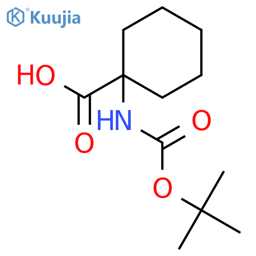1-(Boc-amino)cyclohexanecarboxylic acid structure