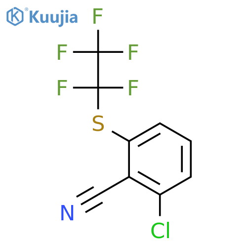 2-CHLORO-6-(PENTAFLUOROETHYLTHIO)BENZONITRILE structure