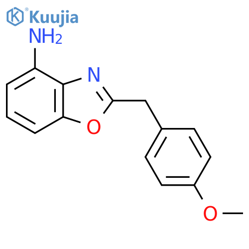 2-(4-methoxyphenyl)methyl-1,3-benzoxazol-4-amine structure