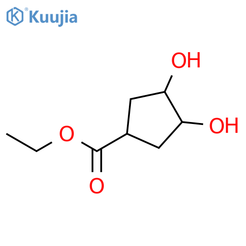 CYCLOPENTANECARBOXYLIC ACID, 3,4-DIHYDROXY-, ETHYL ESTER structure