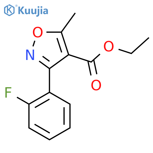 Ethyl 3-(2-fluorophenyl)-5-methylisoxazole-4-carboxylate structure