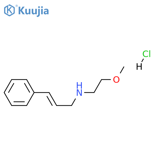 (2E)-N-(2-methoxyethyl)-3-phenyl-2-propen-1-amine hydrochloride structure