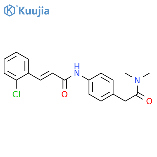 (2E)-3-(2-chlorophenyl)-N-{4-(dimethylcarbamoyl)methylphenyl}prop-2-enamide structure