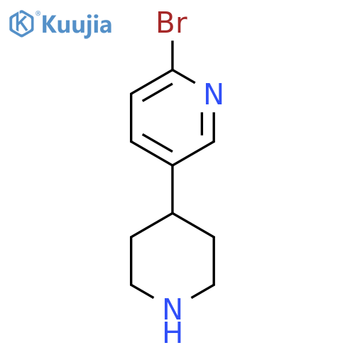 2-bromo-5-(4-piperidyl)pyridine structure