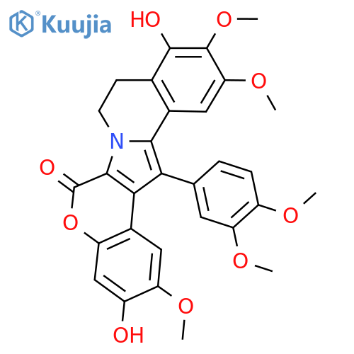 12-(3,4-Dimethoxyphenyl)-7,18-dihydroxy-8,16,17-trimethoxy-4-oxa-1-azapentacyclo[11.8.0.02,11.05,10.014,19]henicosa-2(11),5,7,9,12,14,16,18-octaen-3-one structure