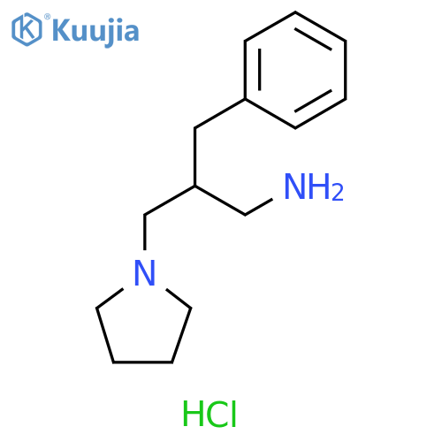1-Pyrrolidinepropanamine, .beta.-(phenylmethyl)-, hydrochloride (1:2) structure