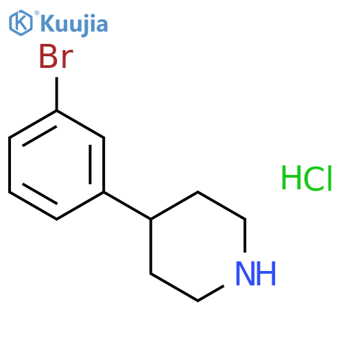 4-(3-bromophenyl)piperidine;hydrochloride structure