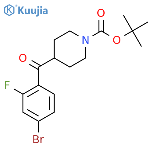 tert-Butyl 4-(4-bromo-2-fluorobenzoyl)piperidine-1-carboxylate structure