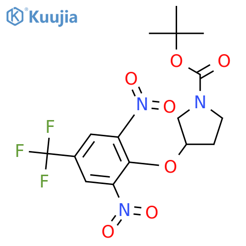 tert-Butyl 3-(2,6-dinitro-4-(trifluoromethyl)phenoxy)pyrrolidine-1-carboxylate structure