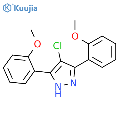 4-Chloro-3,5-bis(2-methoxyphenyl)-1H-pyrazole structure