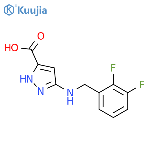 3-(2,3-Difluorobenzyl)amino-1H-pyrazole-5-carboxylic Acid structure