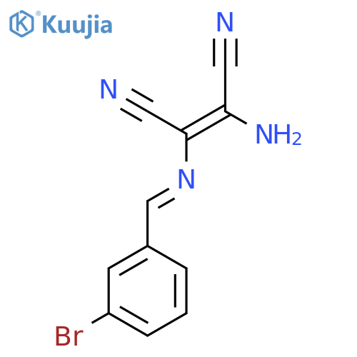 (2Z)-2-Amino-3-[(E)-[(3-bromophenyl)methylidene]amino]but-2-enedinitrile structure