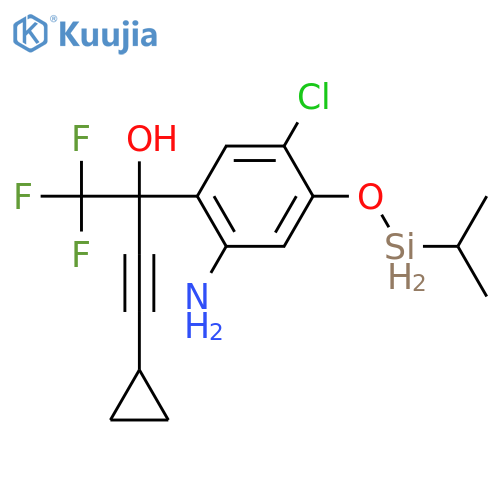 2-Amino-5-chloro-a-(cyclopropylethynyl)-4-isopropylsilyloxy-a-(trifluoromethyl)benzenemethanol structure