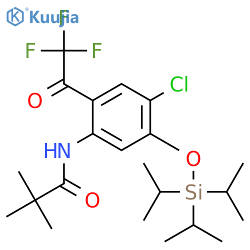 N-2-Trifluoroacetyl-4-chloro-5-(triisopropylsilyloxy)phenyl-2,2-dimethylpropanamide structure