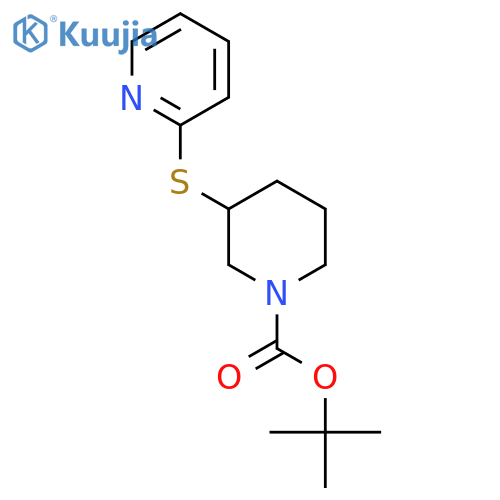 Tert-butyl 3-(pyridin-2-ylthio)piperidine-1-carboxylate structure