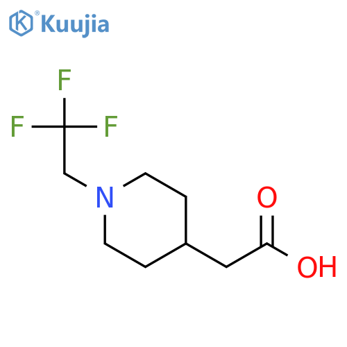 2-[1-(2,2,2-trifluoroethyl)piperidin-4-yl]acetic acid structure