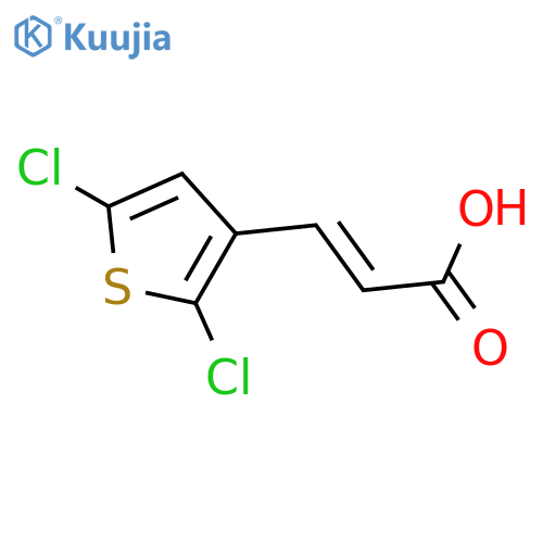 (2E)-3-(2,5-dichlorothiophen-3-yl)prop-2-enoic acid structure