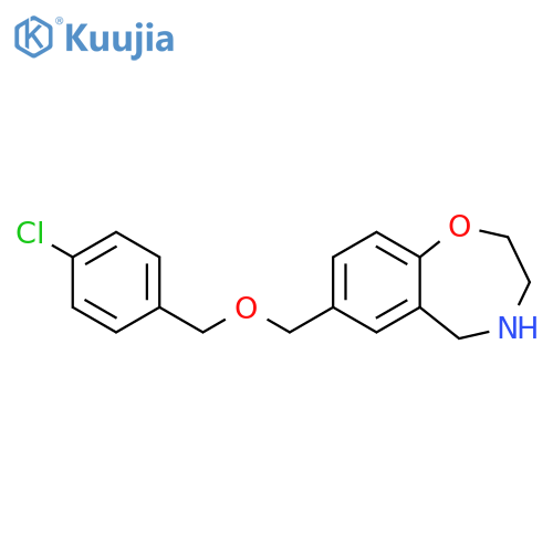 7-([(4-Chlorobenzyl)oxy]methyl)-2,3,4,5-tetrahydro-1,4-benzoxazepine hydrochloride structure