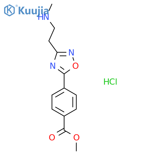 Methyl 4-{3-[2-(methylamino)ethyl]-1,2,4-oxadiazol-5-yl}benzoate hydrochloride structure