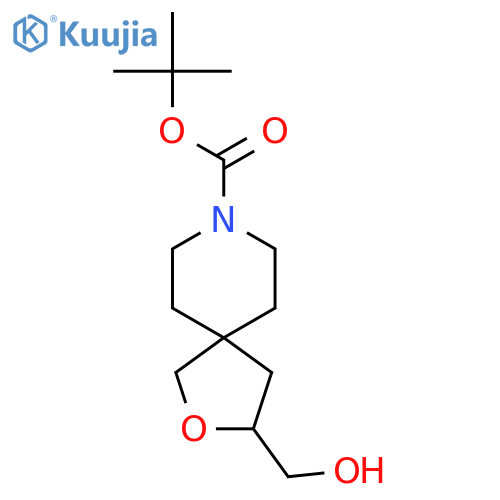 8-tert-butoxycarbonyl-2-oxa-8-azaspiro[4.5]decane-3-carboxylic acid structure
