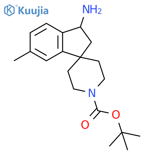 tert-Butyl 3-Amino-6-methyl-2,3-dihydrospiroindene-1,4'-piperidine-1'-carboxylate structure