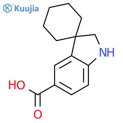 1',2'-dihydrospiro[cyclohexane-1,3'-indole]-5'-carboxylic acid structure