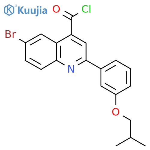 6-Bromo-2-(3-isobutoxyphenyl)quinoline-4-carbonyl chloride structure