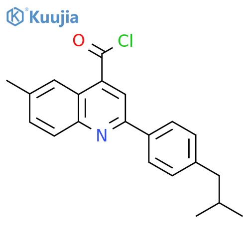 2-(4-Isobutylphenyl)-6-methylquinoline-4-carbonyl chloride structure