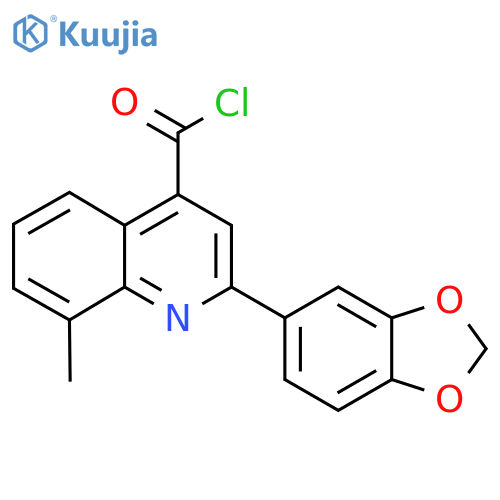 2-(1,3-Benzodioxol-5-YL)-8-methylquinoline-4-carbonyl chloride structure