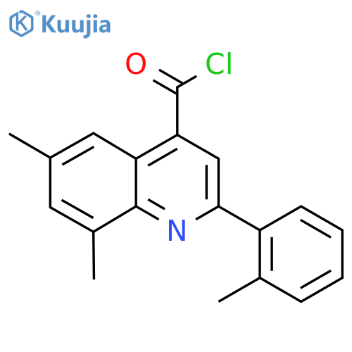 6,8-Dimethyl-2-(2-methylphenyl)quinoline-4-carbonyl chloride structure