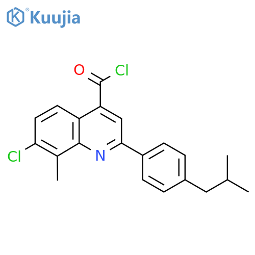 7-Chloro-2-(4-isobutylphenyl)-8-methylquinoline-4-carbonyl chloride structure