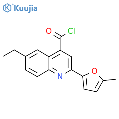 6-Ethyl-2-(5-methyl-2-furyl)quinoline-4-carbonyl chloride structure