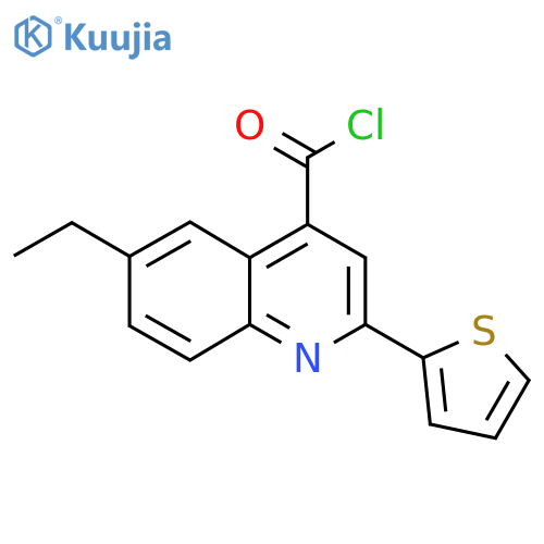 6-Ethyl-2-(2-thienyl)quinoline-4-carbonyl chloride structure