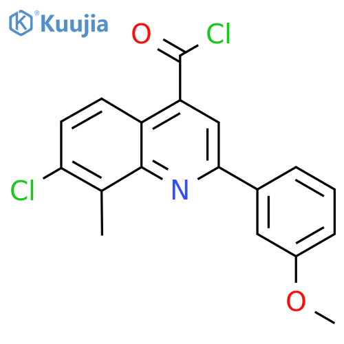 7-Chloro-2-(3-methoxyphenyl)-8-methylquinoline-4-carbonyl chloride structure