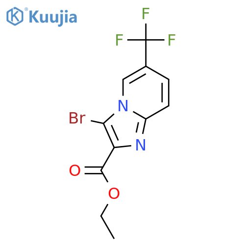 Ethyl 3-bromo-6-(trifluoromethyl)imidazo1,2-apyridine-2-carboxylate structure