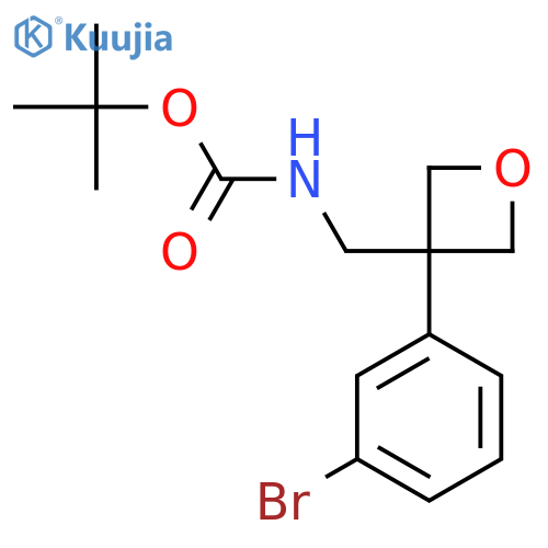 Tert-butyl N-[[3-(3-bromophenyl)oxetan-3-yl]methyl]carbamate structure