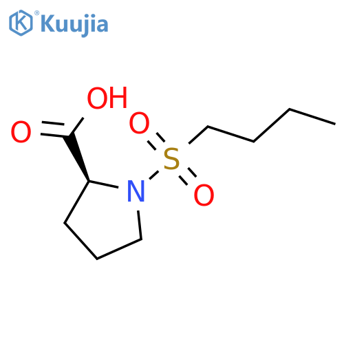 1-(butane-1-sulfonyl)pyrrolidine-2-carboxylic acid structure