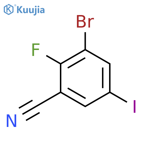 3-Bromo-2-fluoro-5-iodobenzonitrile structure