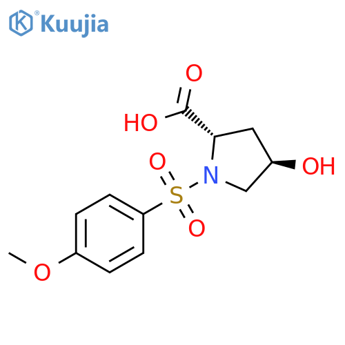 (2S,4R)-4-hydroxy-1-(4-methoxybenzenesulfonyl)pyrrolidine-2-carboxylic acid structure