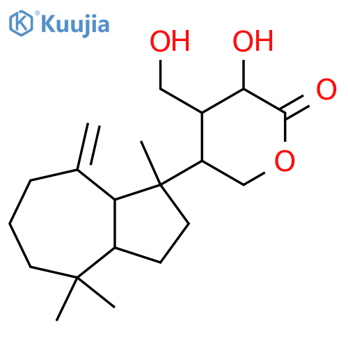 D-Lyxonic acid,[(1R,3aR,8aS)-decahydro-1,4,4-trimethyl-8-methylene-1-azulenyl]-3,4-dideoxy-3-(hydroxymethyl)-,d-lactone, rel- (9CI) structure