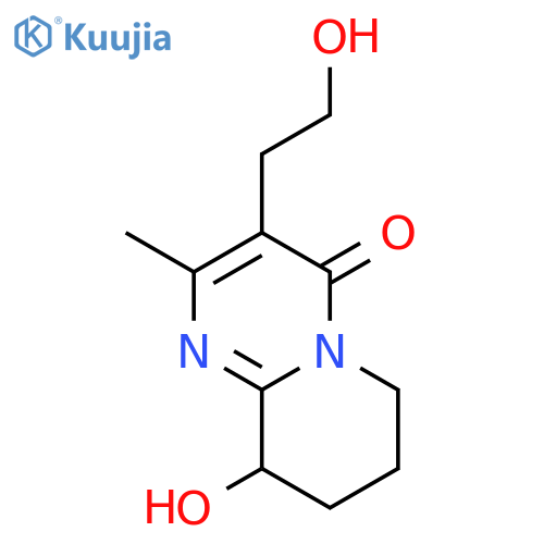 9-Hydroxy-3-(2-hydroxyethyl)-2-methyl-6,7,8,9-tetrahydro-4H-pyrido[1,2-a]pyrimidin-4-one structure