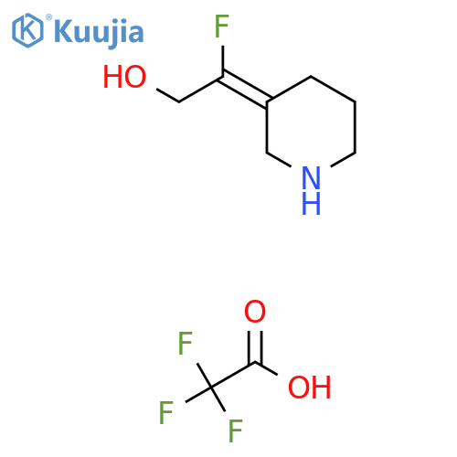 (2E)-2-Fluoro-2-piperidin-3-ylideneethanol;2,2,2-trifluoroacetic acid structure